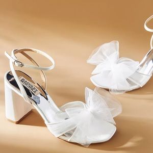 Badgley Mischka Women’s Tess Tulle Block Heel - Size 7